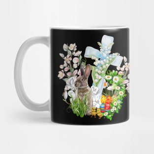 Sweet easter design with bunny and cross Mug